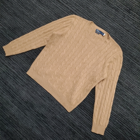 Polo Ralph Lauren Camel Cable Knit Sweater - Picture 2 of 10